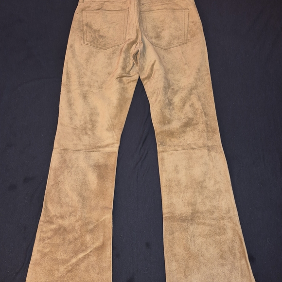 Abercrombie & Fitch Camel Leather Pants - Picture 4 of 6